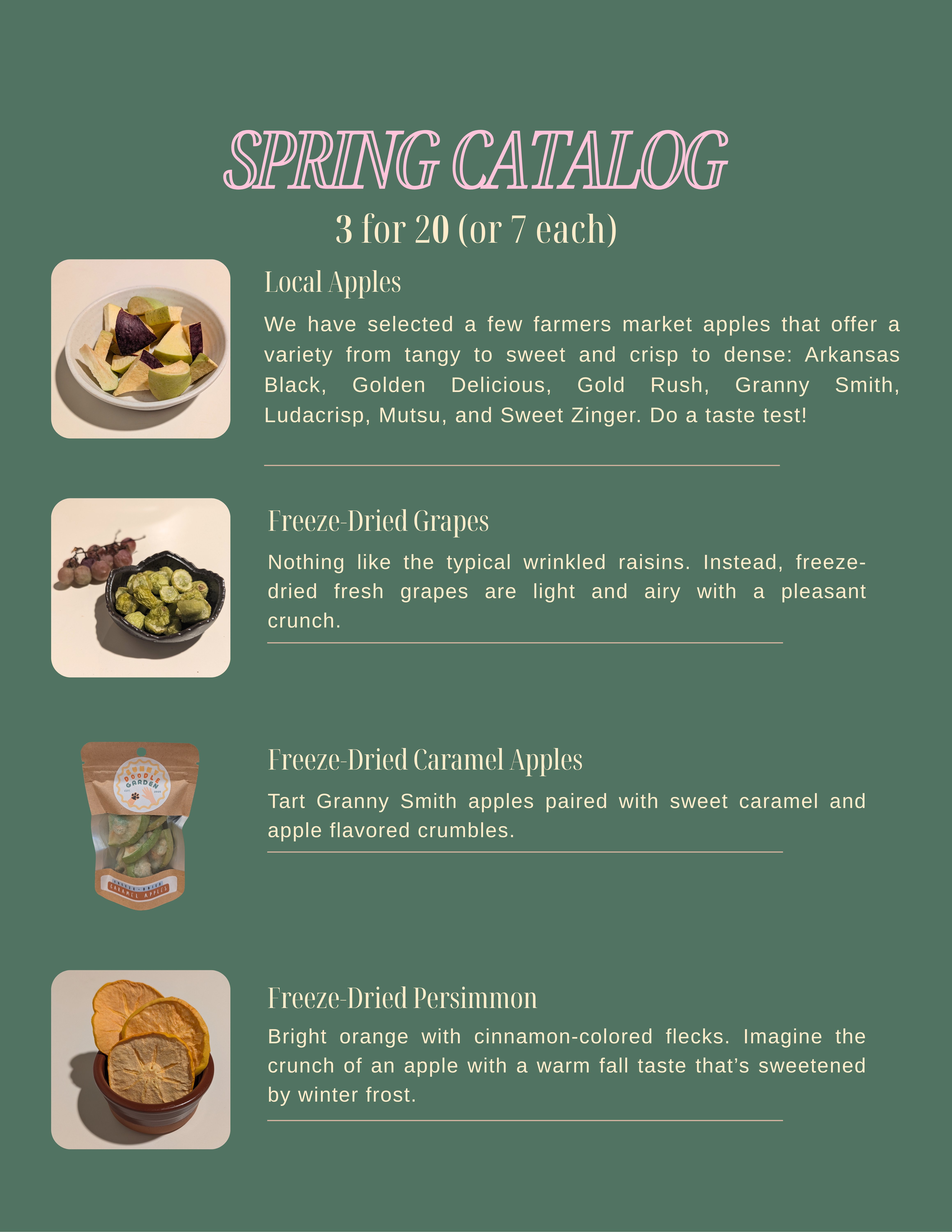 Spring product catalog