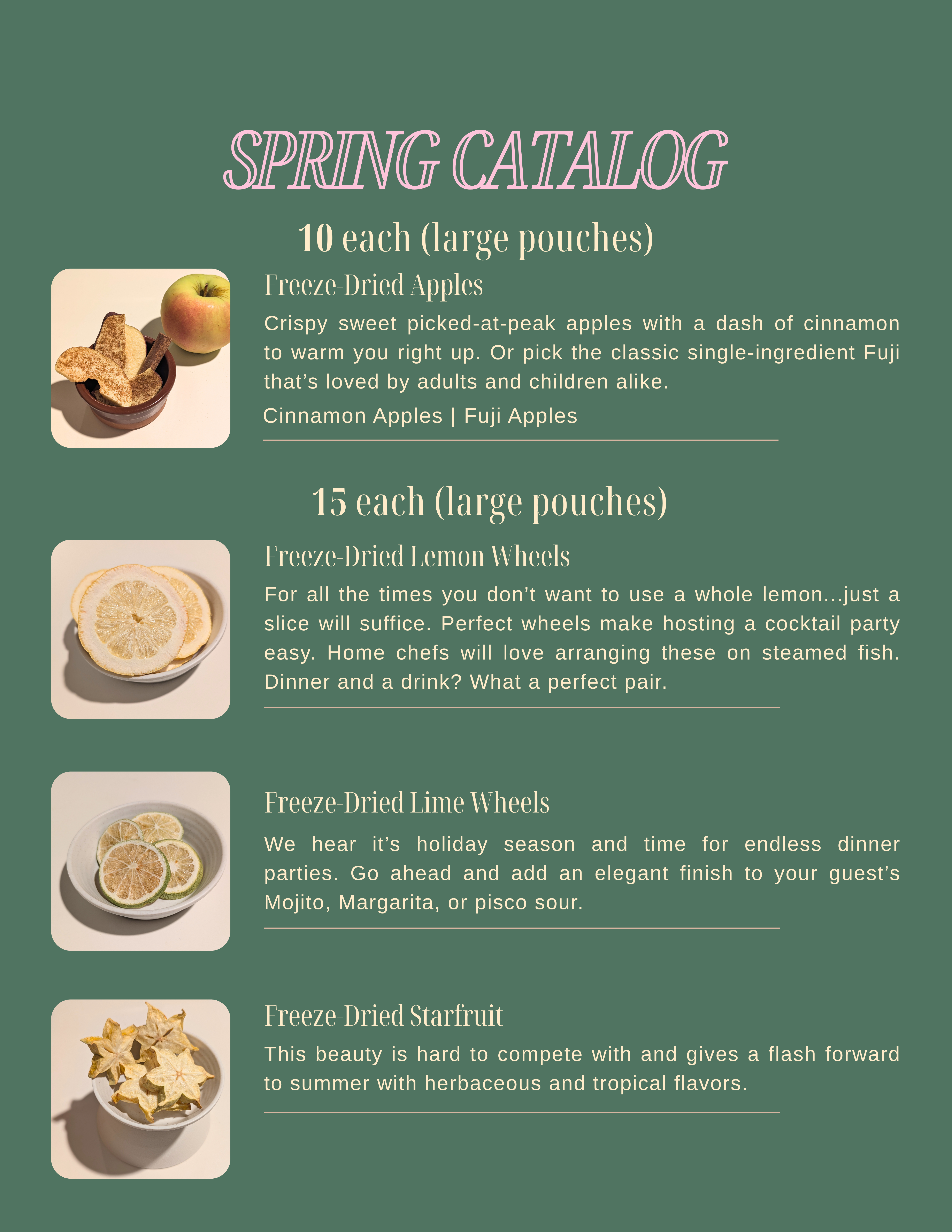 Spring product catalog