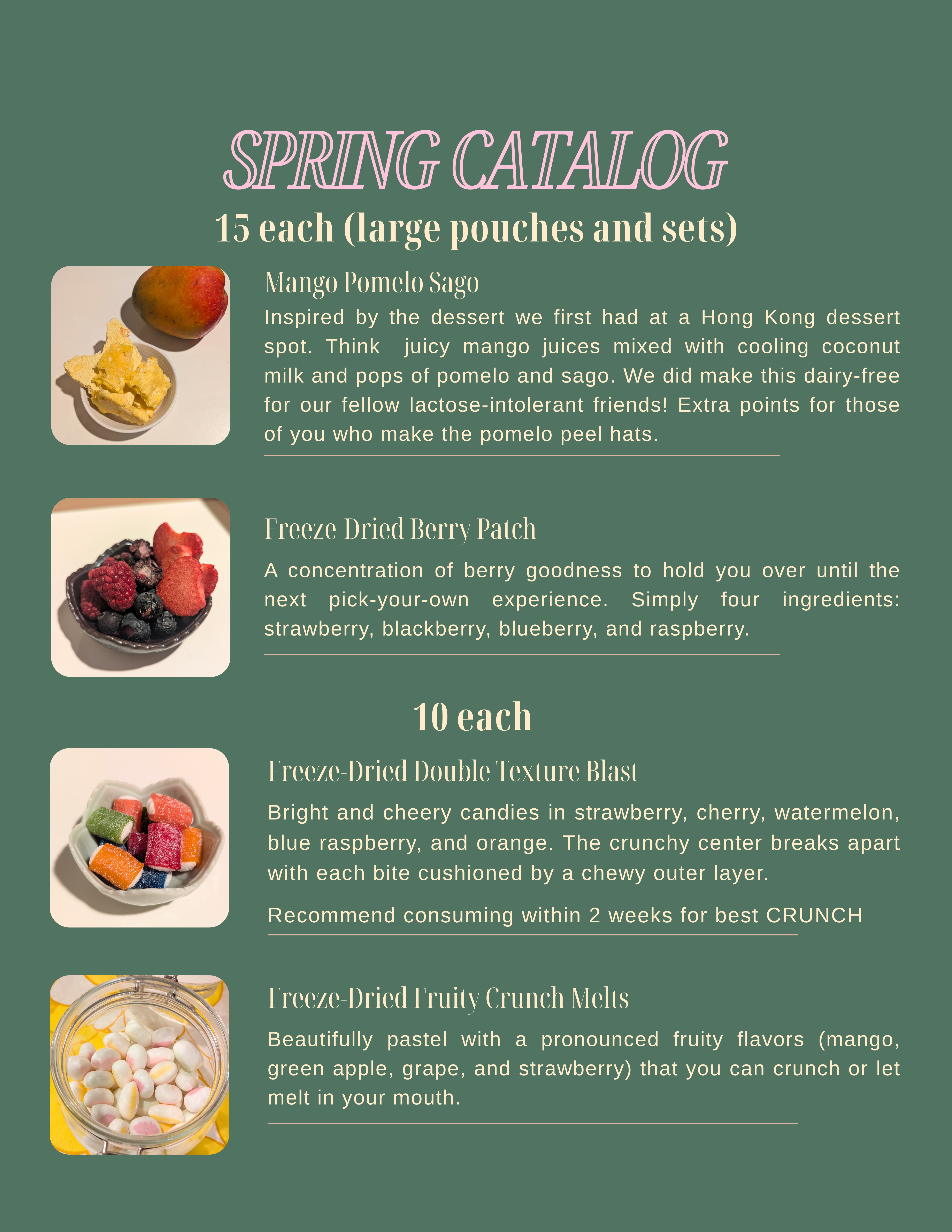 Spring product catalog