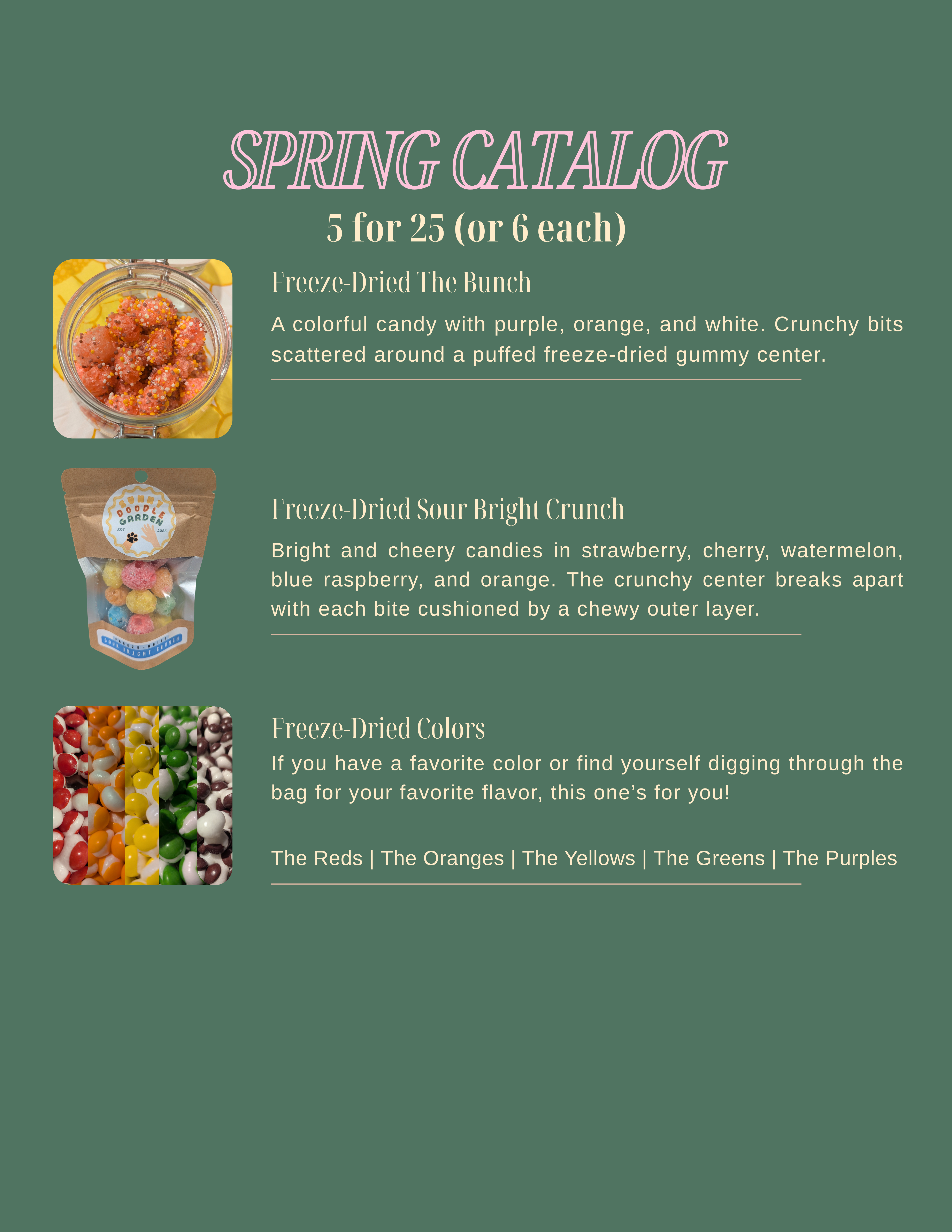 Spring product catalog