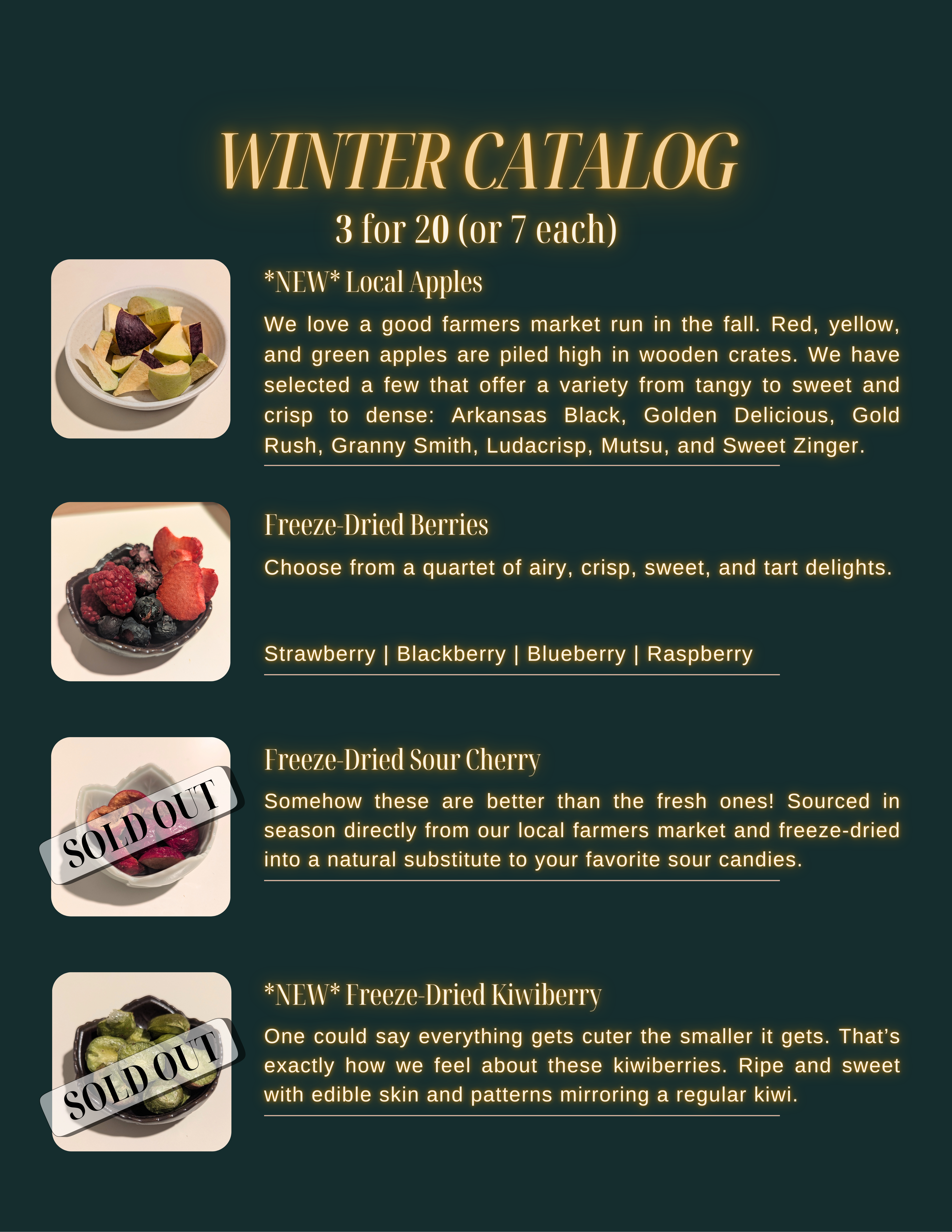 Winter product catalog