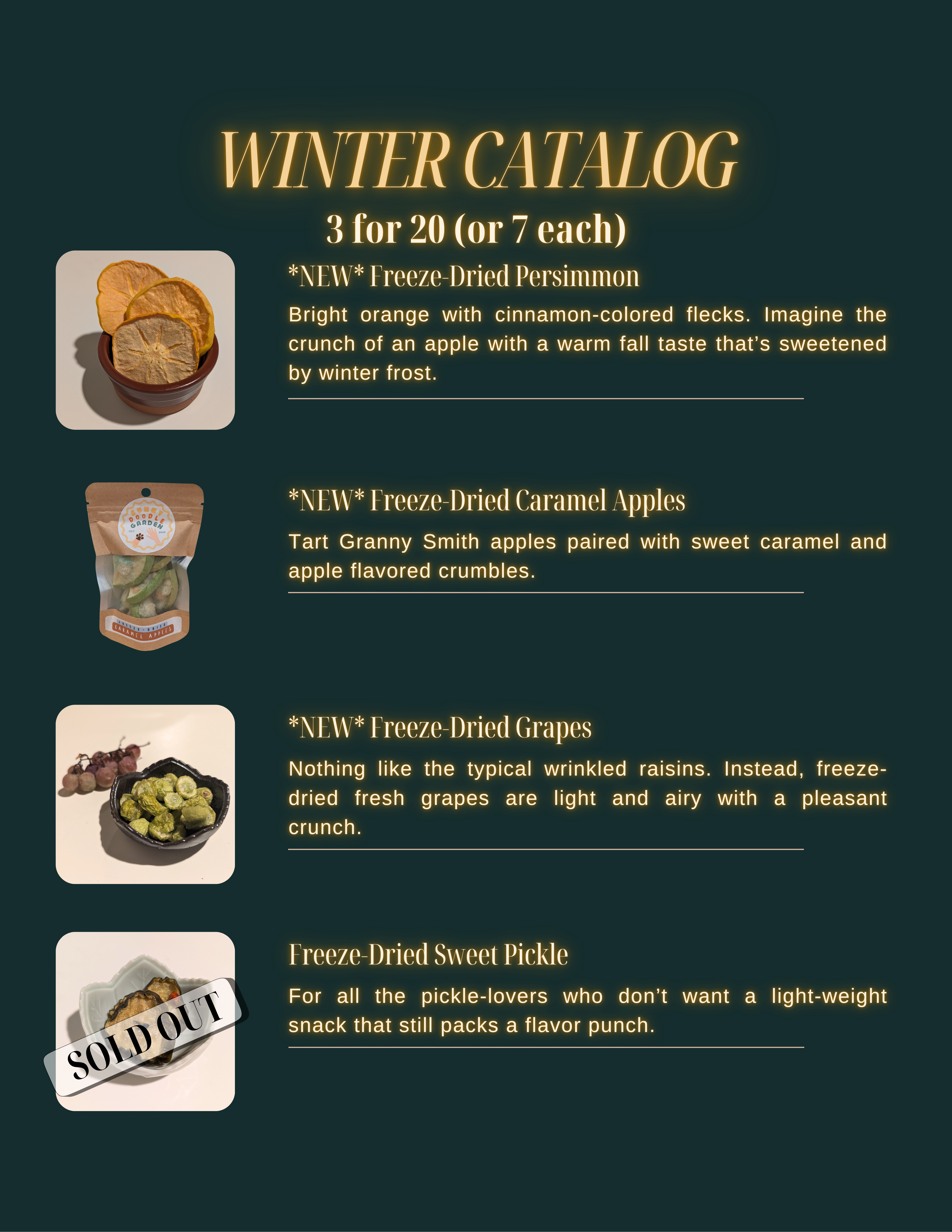 Winter product catalog