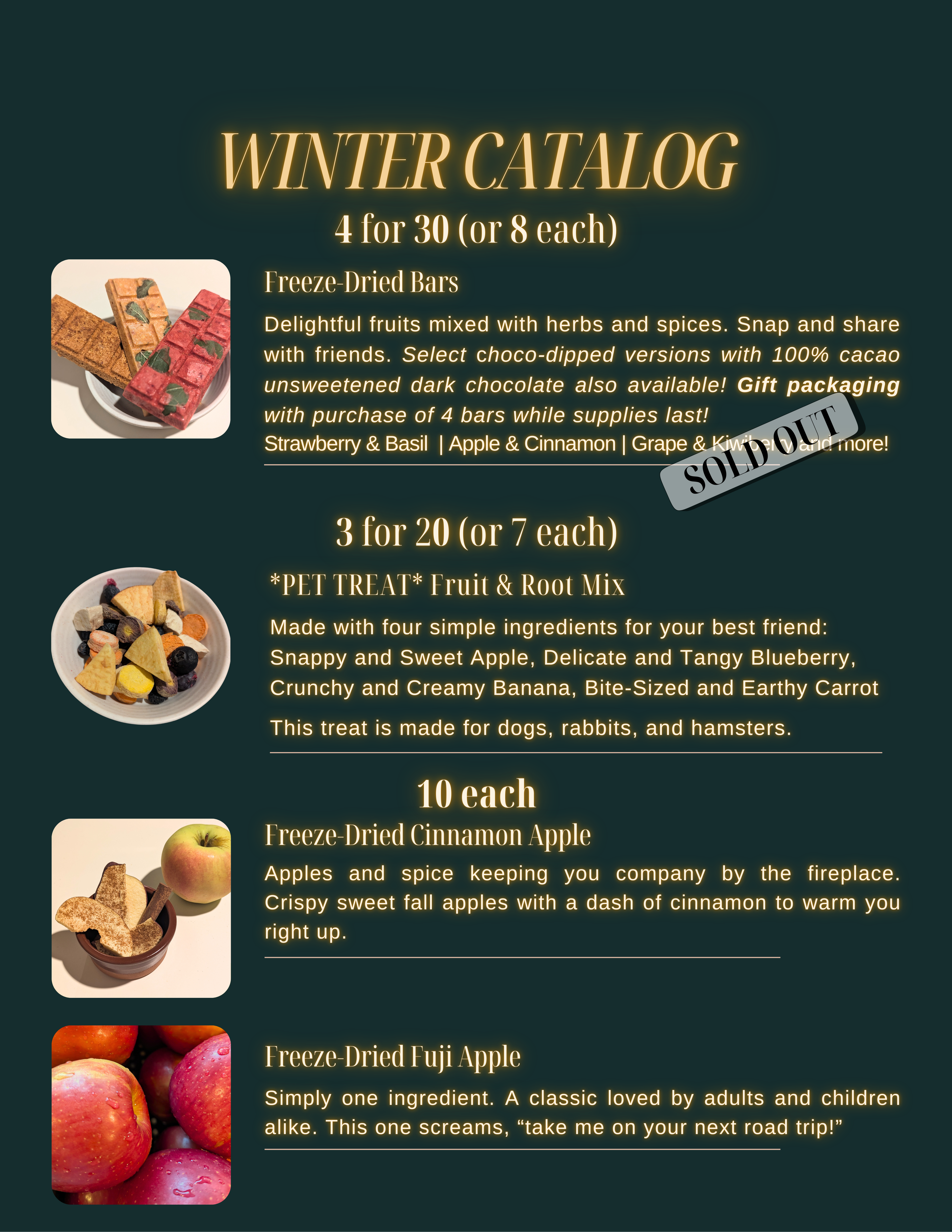 Winter product catalog