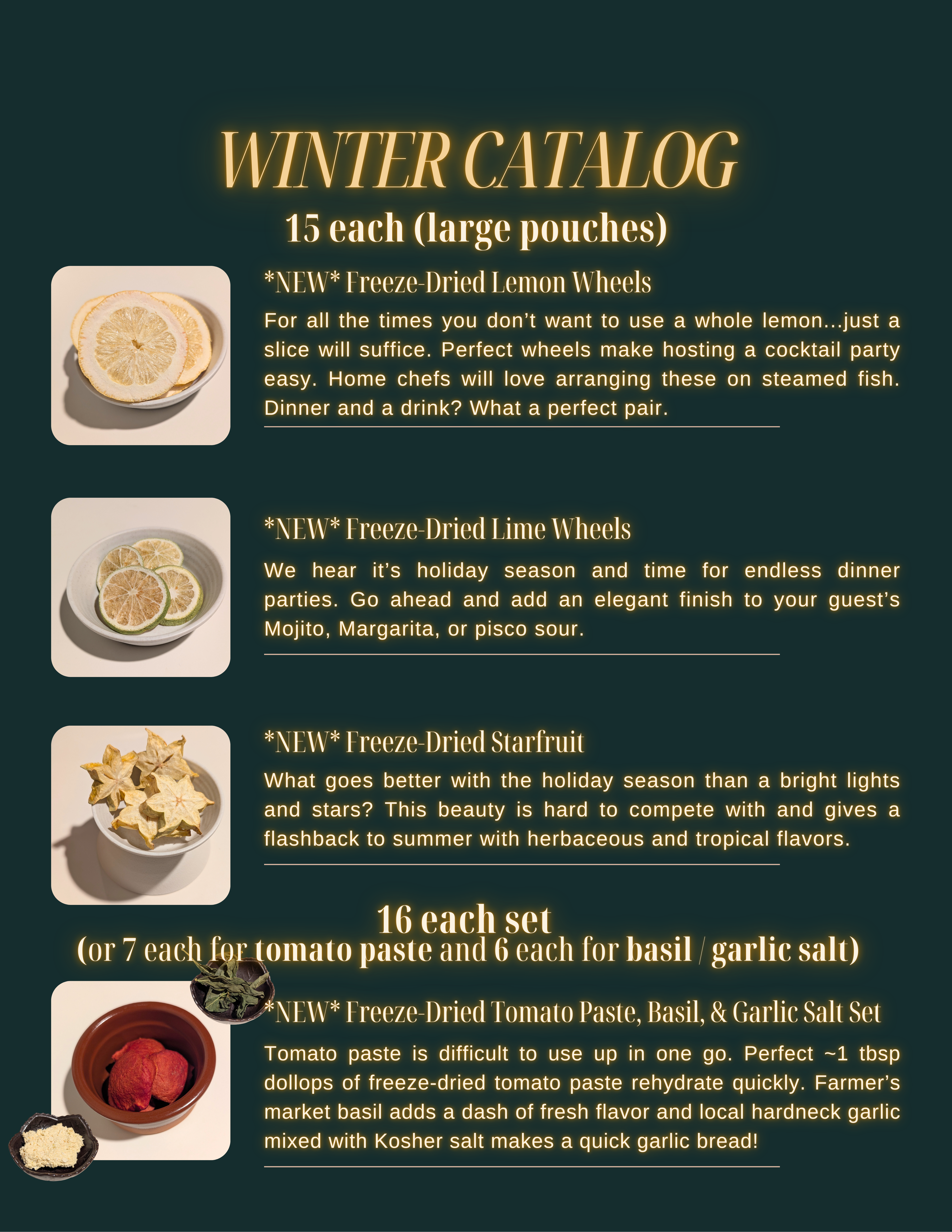 Winter product catalog