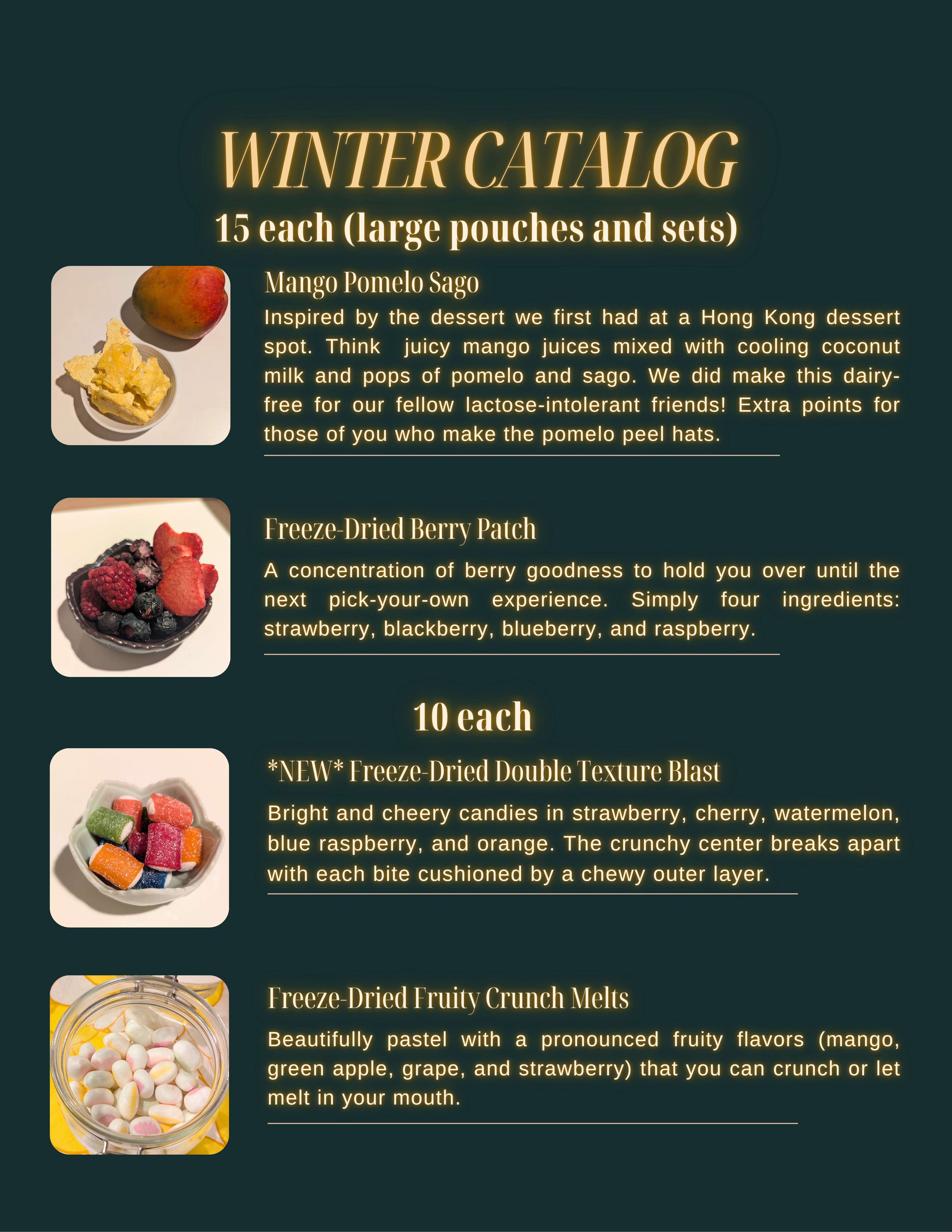 Winter product catalog