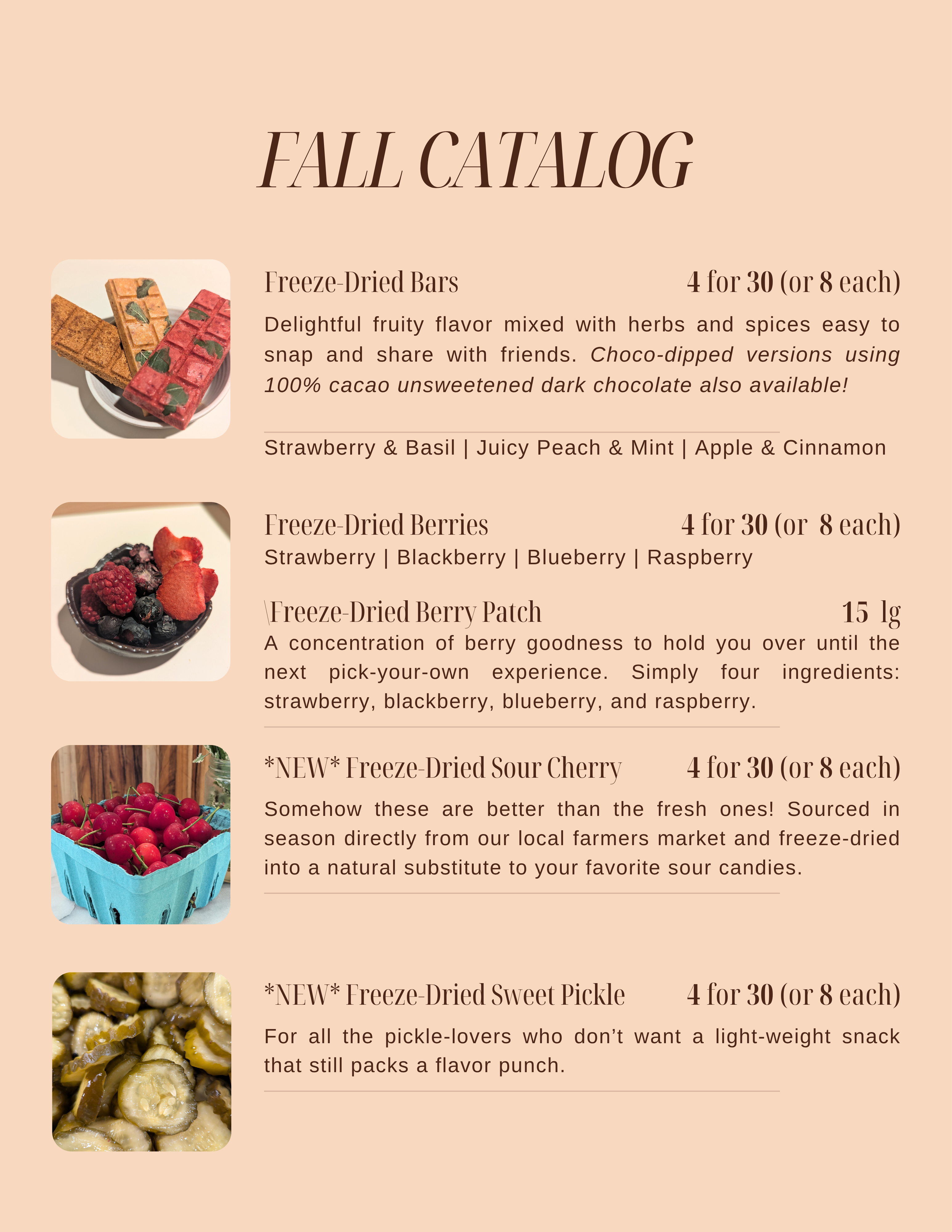 Fall product catalog