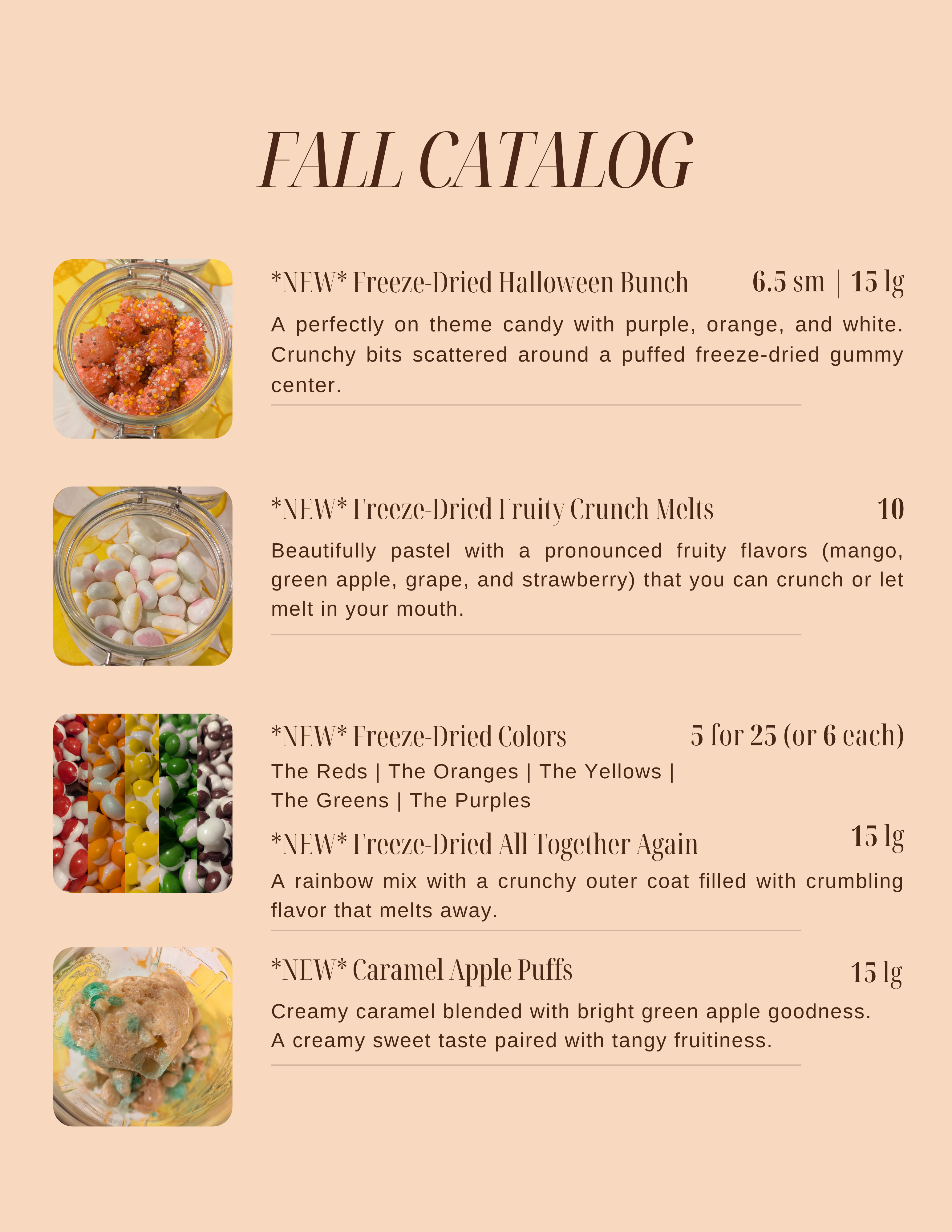 Fall product catalog